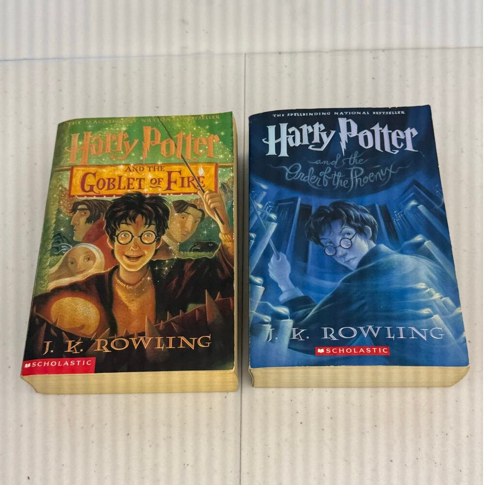 Harry Potter Book Lot of 2 Goblet of Fire and The Order of the Pheonix Paperback